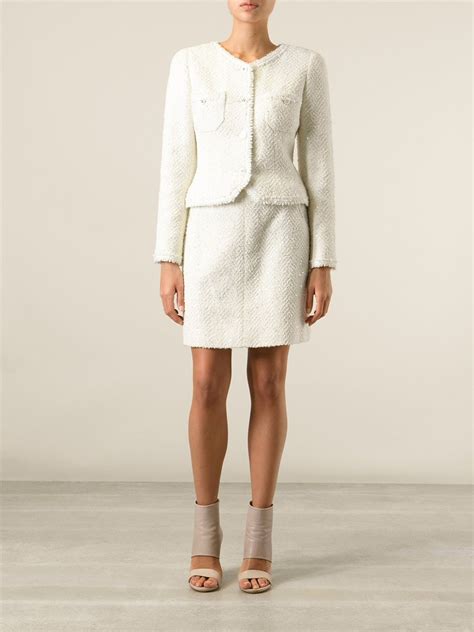 chanel suit skirt and blazer|vintage Chanel tweed suit.